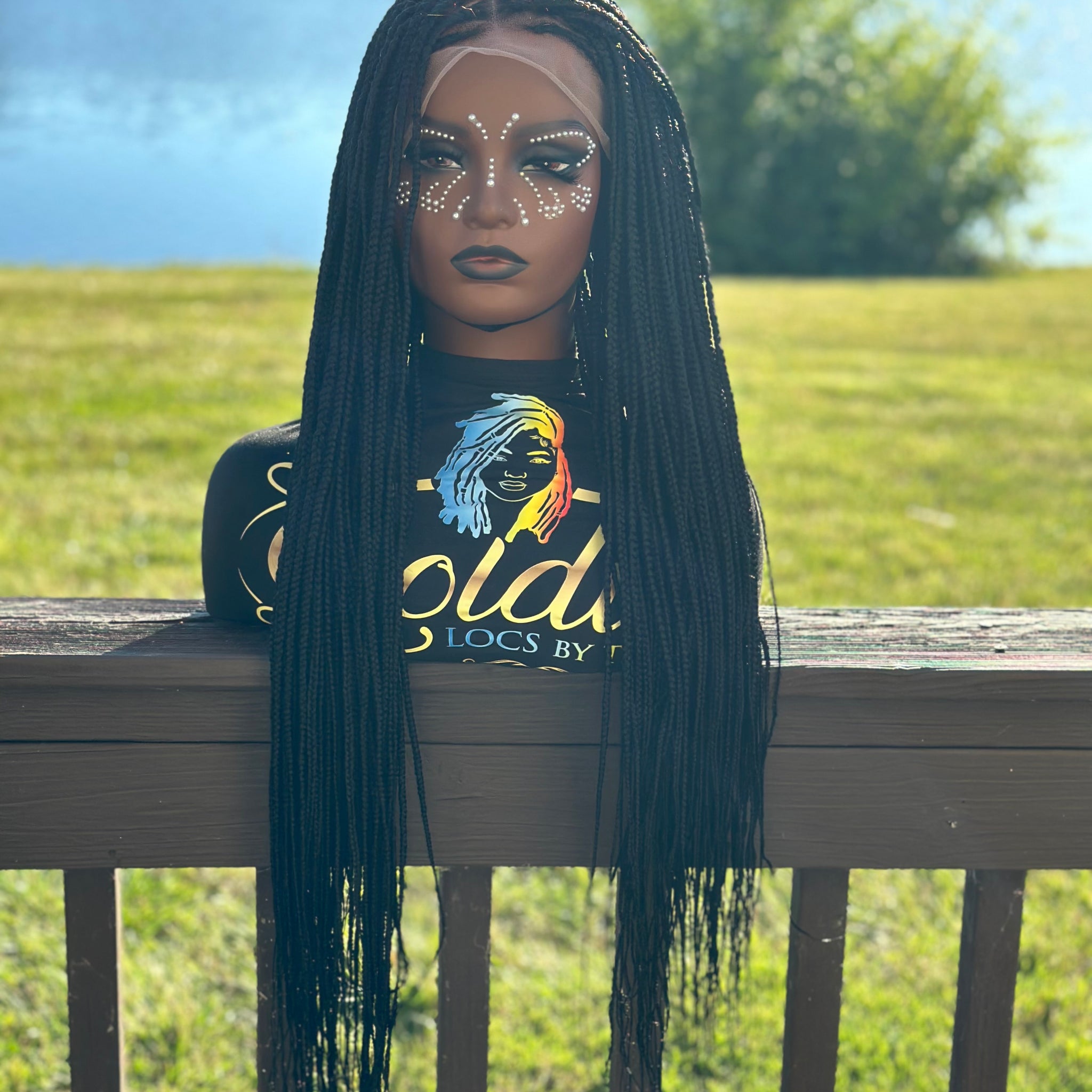 TRIANGLE PART BOX BRAID WIG